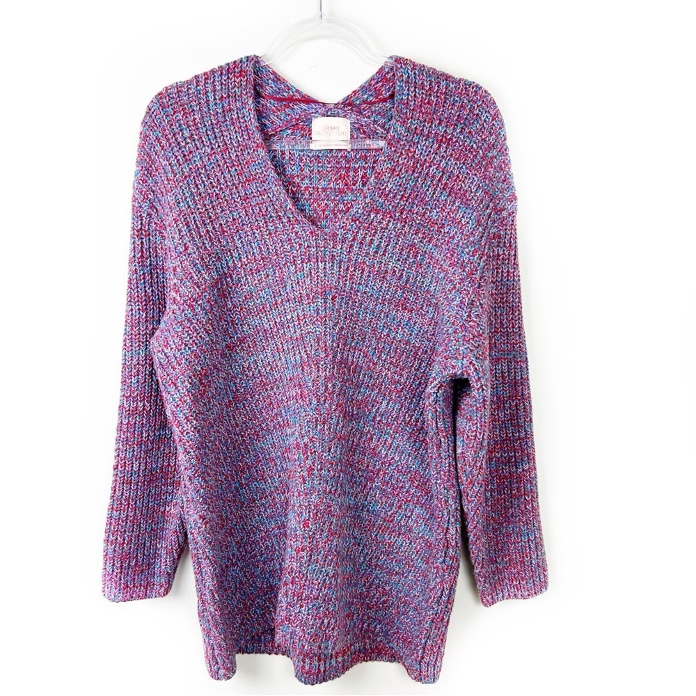 Urban Outfitters oversized slouchy knit sweater dress  multi-color size: XS